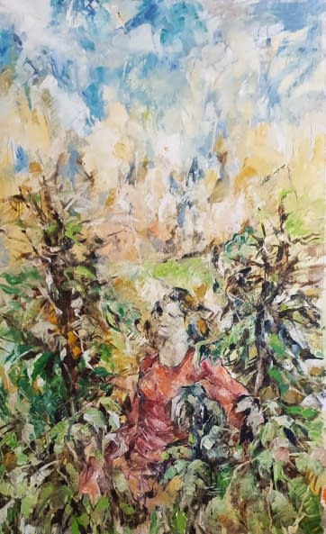 Foto 1 des Kunstwerks "Figur in Landschaft" von German Pizzinini auf art24