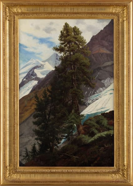 Foto 1 des Kunstwerks "Gebirgslandschaft mit Gletschern" von Albert Lugardon auf art24