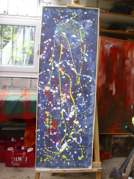 Image 1 of the artwork "Abstrakt Landschaft - blau" by Ebba Sakel on art24