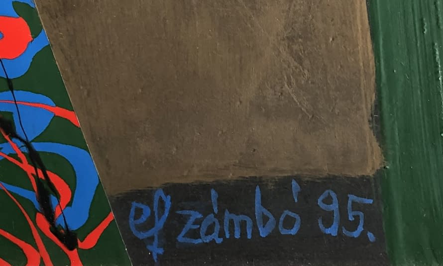 Image 1 of the artwork "Eine Figur mit Kalligarfie/Alak kalligráfiával" by István efZámbó on art24