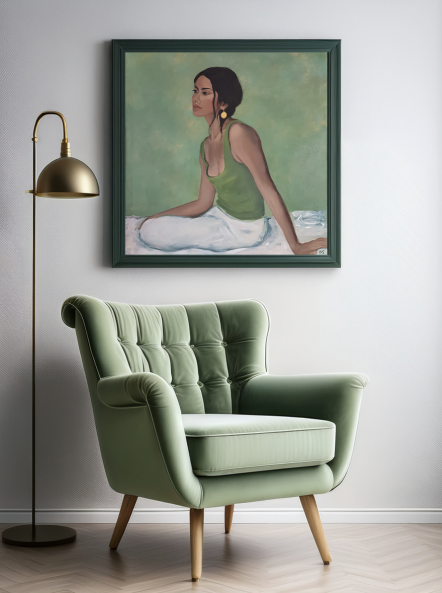 Foto 1 des Kunstwerks "Woman in green" von Daria Startseva auf art24