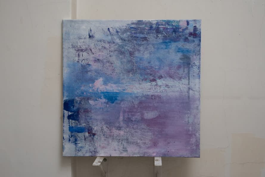 Image 1 of the artwork "Abstrakte Malerei Rain 50x50" by EliaOmen on art24