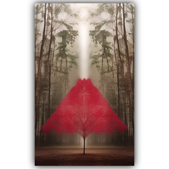 Photo 1 de l'œuvre "Red triangle tree" par Deichhorst-Fotografie sur art24