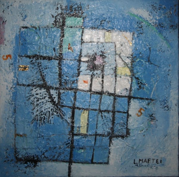 Photo 1 de l'œuvre "Blaues Labyrinth" par Liliana (Emilia) Maftei sur art24