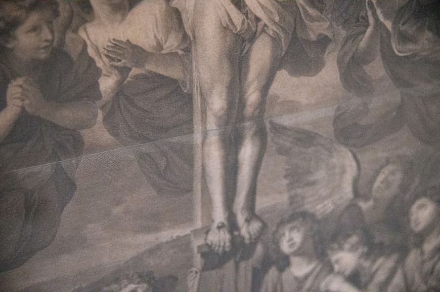 Image 1 of the artwork "Christianissimo Regi Dignum Mundo, Angelis et Hominibus Christi patientis Spectaculum (Christus am Kreuz von Engeln angebetet)" by Charles Le Brun on art24