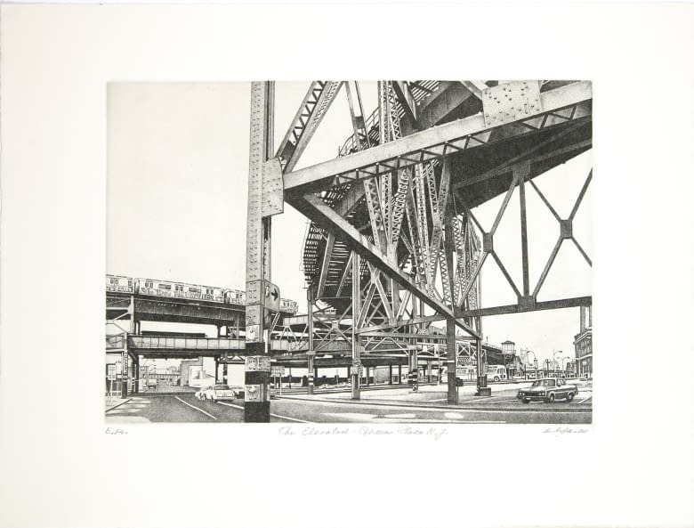 Image 1 of the artwork "The Elevated - Queens Plaza N.Y." by Rudolf Häsler on art24