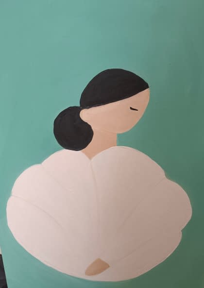Foto 1 des Kunstwerks "Ladytürkis" von Alexandra Weinberger auf art24