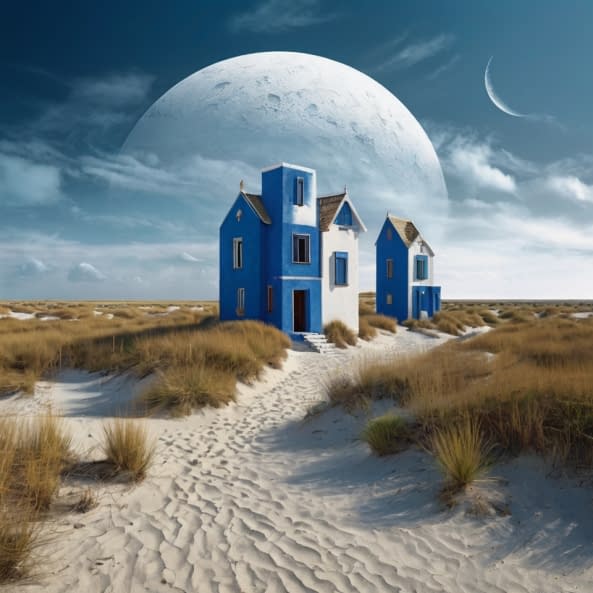 Image 1 of the artwork "HomeLand Hypnotic Dream Beach House" by Andrzej Jacek Fuk on art24