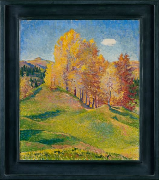 Foto 1 des Kunstwerks "Lärchengruppe im Herbst - Bündnerland" von Eduard Stiefel auf art24