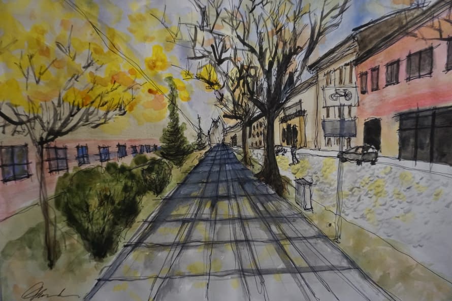 Photo 1 de l'œuvre "Urbanism and cities sketches" par Ahmed Saleh sur art24