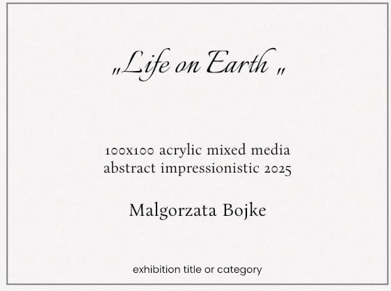 Image 1 of the artwork "„Life on Earth”" by Gosia on art24