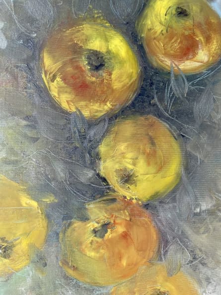 Image 1 of the artwork "Der alte Apfelbaum trägt immer noch !" by Daniela Auer on art24