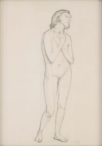 Image 1 of the artwork "Aktstudie mit verschränkten Armen" by Stéphanie Guerzoni on art24