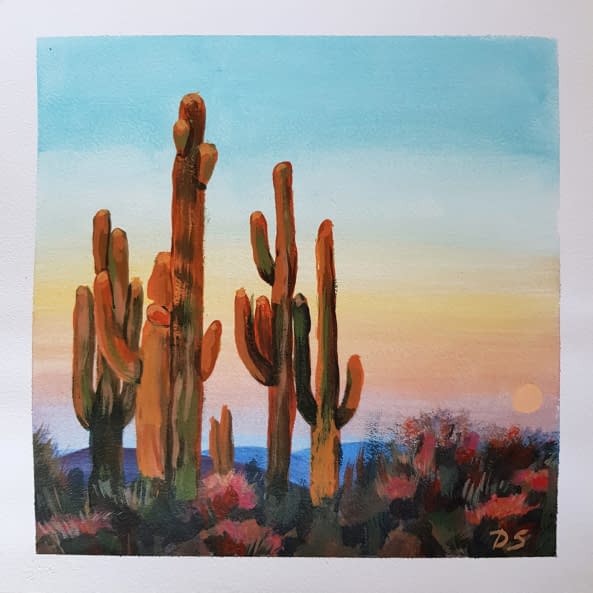 Image 1 of the artwork "Desert Cacti" by Daria Startseva on art24