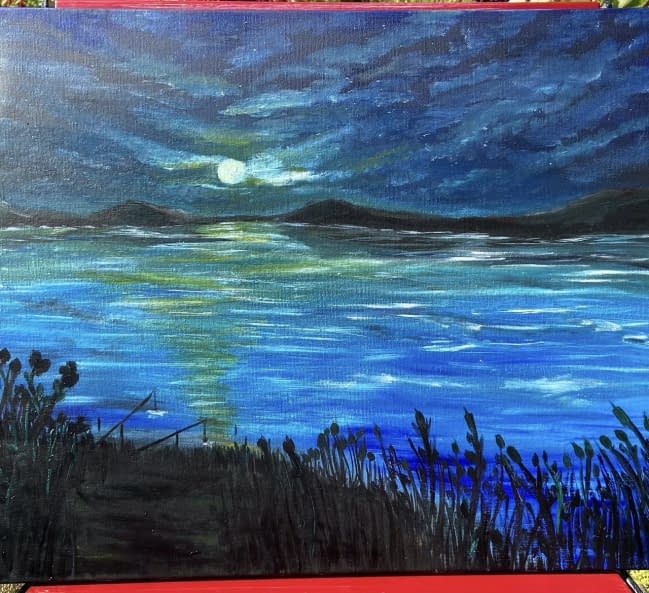 Foto 1 des Kunstwerks "Nacht auf dem Dnipri" von Anna Honcharenko auf art24
