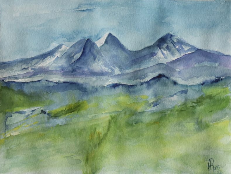 Photo 1 de l'œuvre "Eiger, Mönch und Jungfrau im Föhn" par Angela Roos-Maguire sur art24