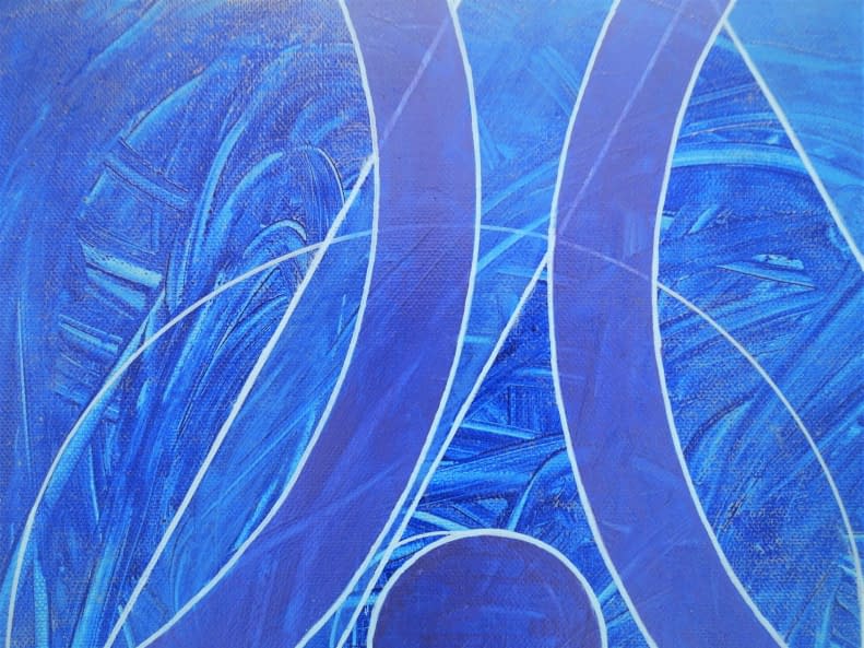 Photo 1 de l'œuvre "geometrie trifft chaos" par frohekunst sur art24