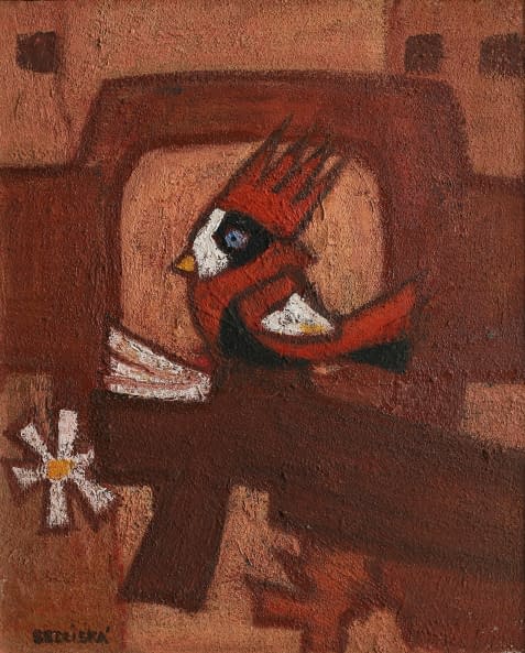 Image 1 of the artwork "Červený Ptáček (dt. Roter Vogel)" by Božena Sedliská on art24