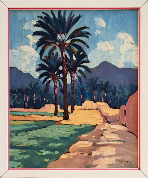 Foto 1 des Kunstwerks "Oasis d’Agga Jebel Bani (dt. Oase von Agga Jebel Bani)" von Ch. A. Mangin auf art24