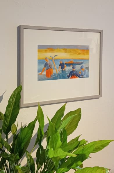 Image 1 of the artwork "Fischer in Ferragudo" by Marcus Nordmann on art24