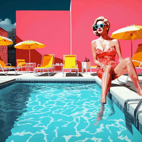 Image 1 of the artwork "SWIMMING POOL 5" by POPTONICART BY CLAUDIA SAUTER on art24