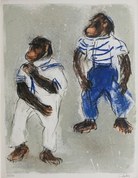Photo 1 de l'œuvre "Zwei Affen (166/200)" par Nathalie Chabrier sur art24