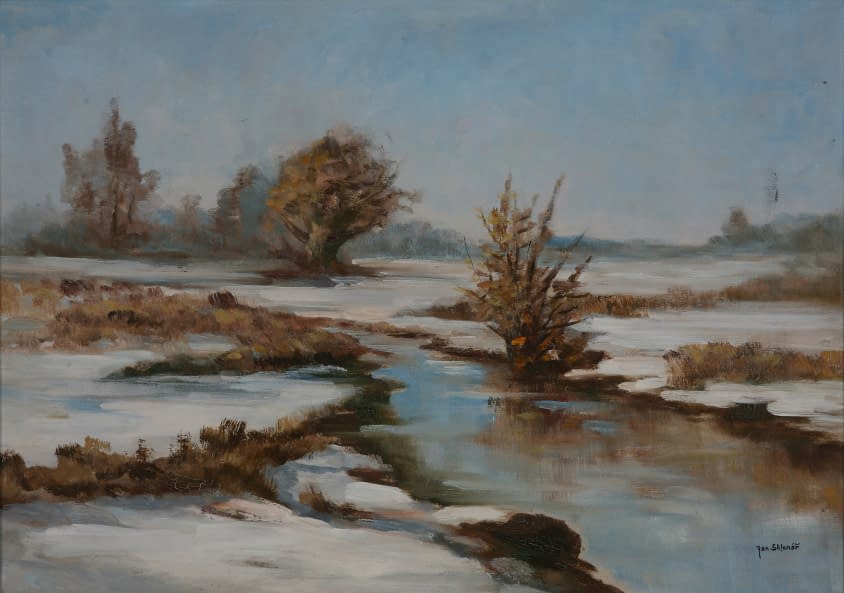 Foto 1 des Kunstwerks "Kleiner Bach im Winter" von Jan Sklenar auf art24