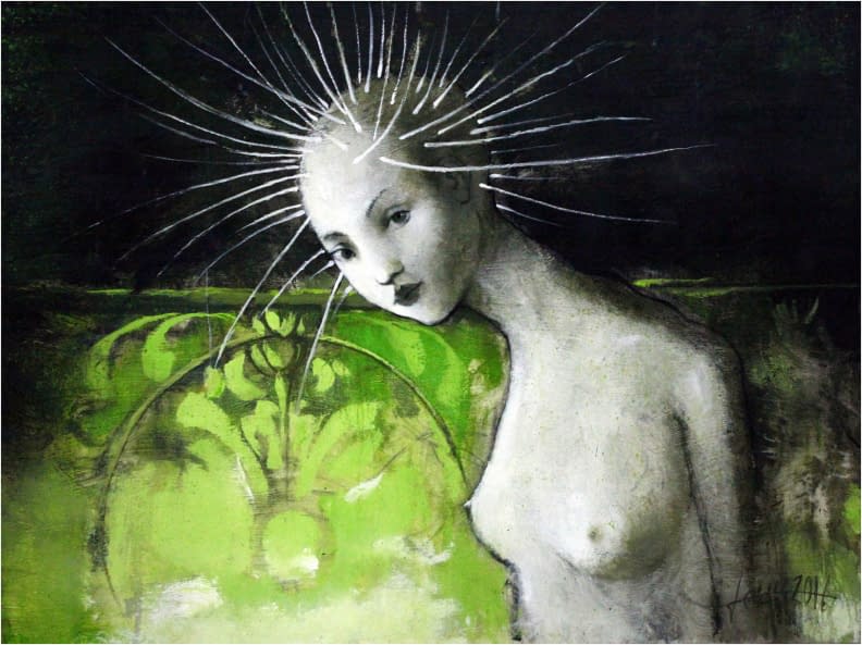 Image 1 of the artwork "Weiblicher Halbakt" by Jesús Nodarse Valdés on art24