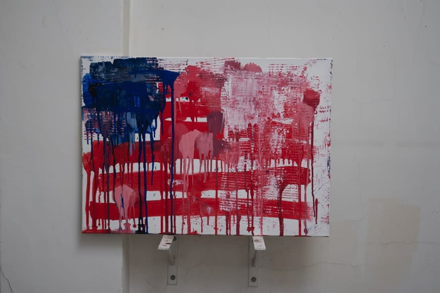 Foto 1 des Kunstwerks "Abstrakte Malerei 50x70x1,5 Usa" von EliaOmen auf art24