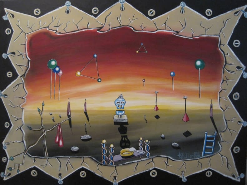 Foto 1 des Kunstwerks ""Das Atom der leeren Schale"" von K.Winkler's "Punk Paint Kitchen" auf art24