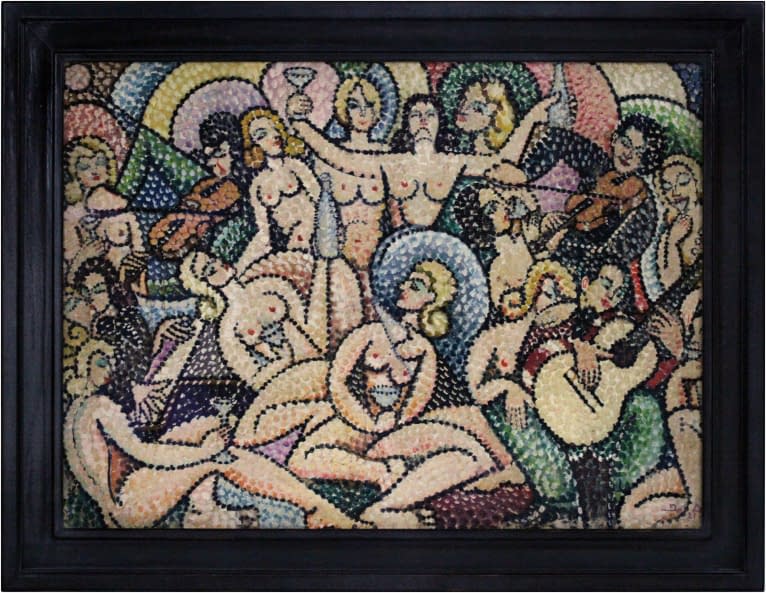 Image 1 of the artwork "Ausgelassene Feier mit weiblichen Akten" by Antonio Argudín on art24