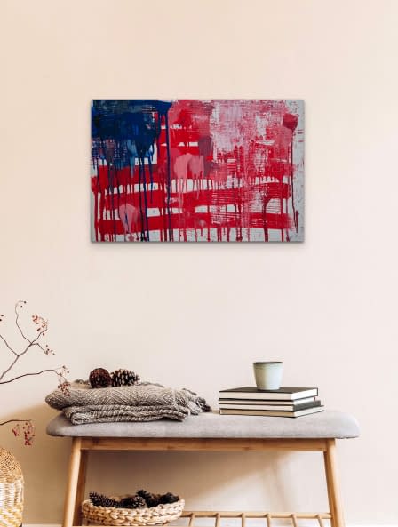 Foto 1 des Kunstwerks "Abstrakte Malerei 50x70x1,5 Usa" von EliaOmen auf art24