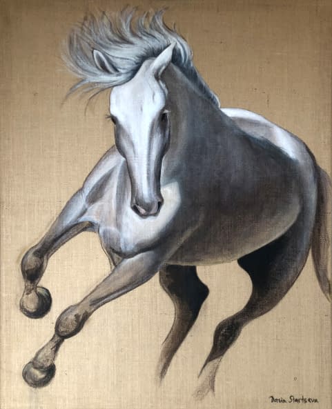 Foto 1 des Kunstwerks "White Horse" von Daria Startseva auf art24