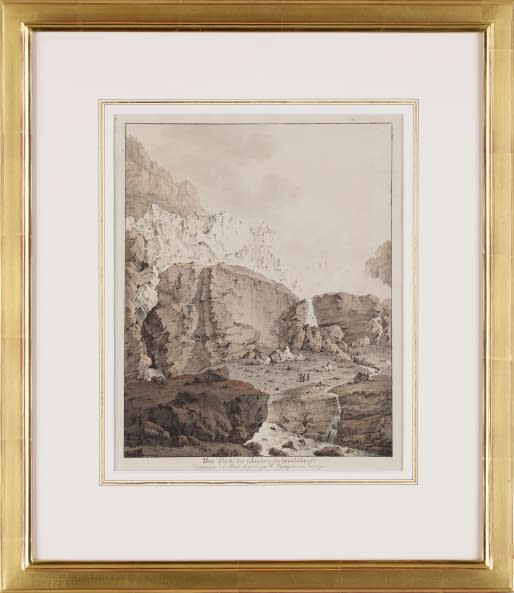 Photo 1 de l'œuvre "Une Partie des Glaciers du Grindelwald" par Johann Ludwig Aberli sur art24