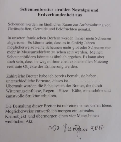 Foto 1 des Kunstwerks "Scheunenbrett" von Wo Sarazen auf art24