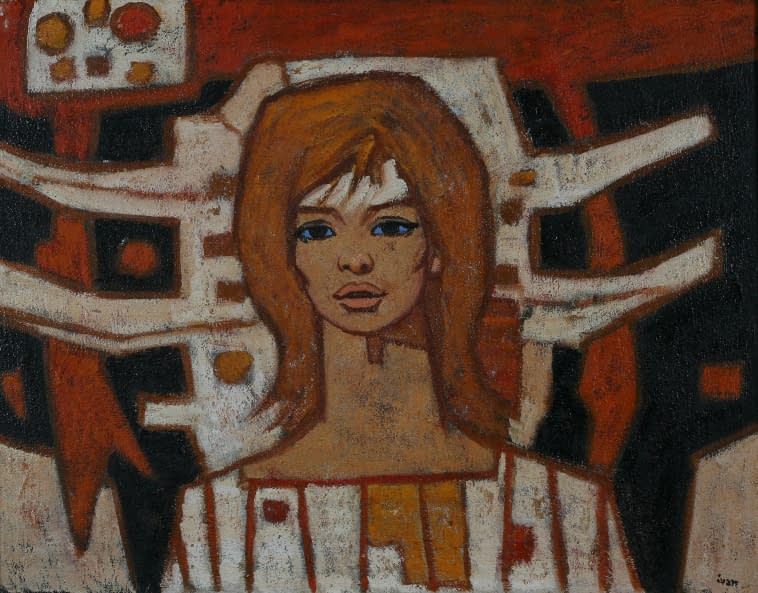 Foto 1 des Kunstwerks "Dívka se žlutými vlasy” (dt. Mädchen mit den gelben Haaren)" von Ivan (Ivo) Sedliský auf art24