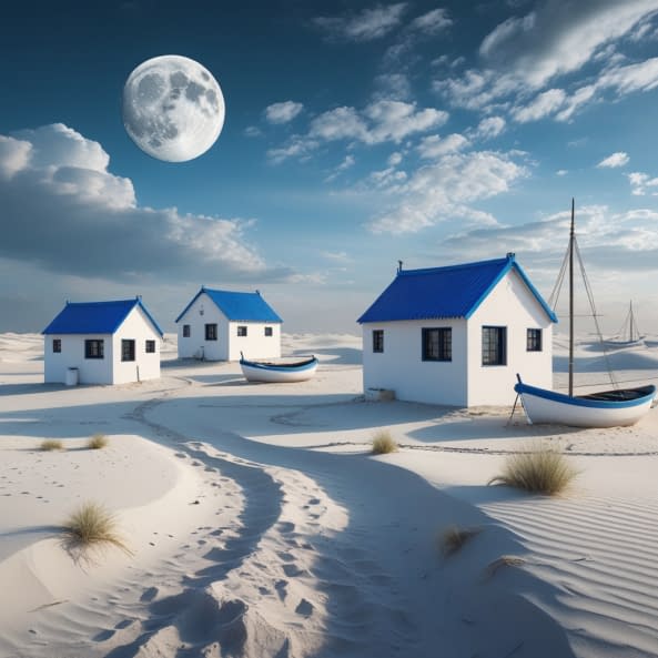 Image 1 of the artwork "HomeLand Hypnotic Dream Beach House" by Andrzej Jacek Fuk on art24
