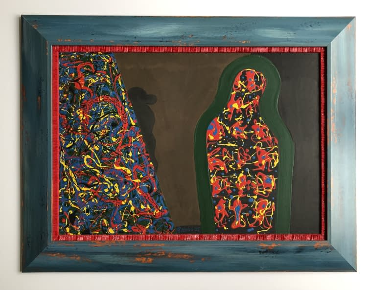 Image 1 of the artwork "Eine Figur mit Kalligarfie/Alak kalligráfiával" by István efZámbó on art24