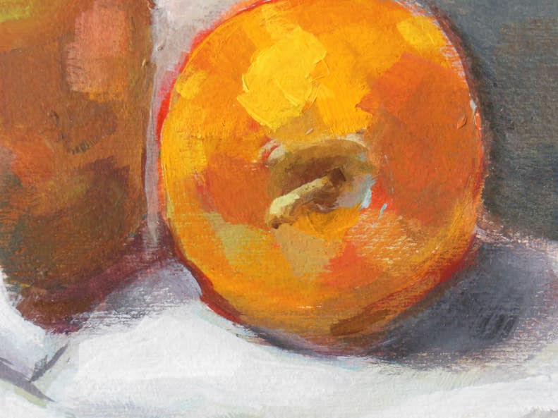 Foto 1 des Kunstwerks "Apfel mit Messing Vase" von Hans auf art24