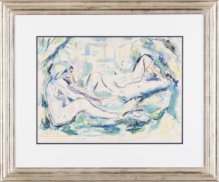Image 1 of the artwork "Akte in Grün und Blau" by Willy Röthlisberger on art24