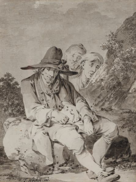 Image 1 of the artwork "Wanderer bei der Rast" by Tiberius Dominikus Wocher on art24