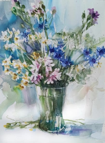 Foto 1 des Kunstwerks "Danske blomster" von Natalia Nikolenko auf art24