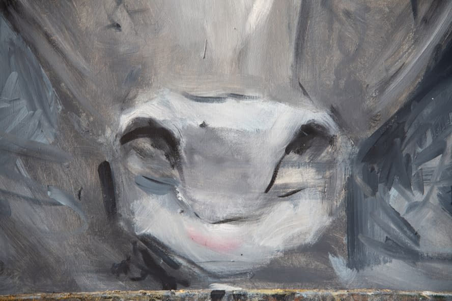 Foto 1 des Kunstwerks "Die graue Kuh" von Regina Thyssen auf art24