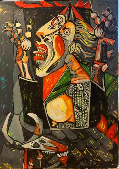 Foto 1 des Kunstwerks "Schreiende Frau" von Ravesh auf art24