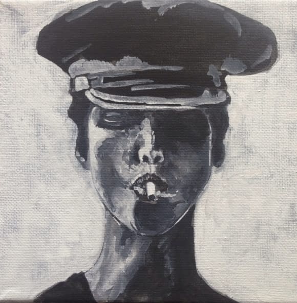 Foto 1 des Kunstwerks "la fumeuse" von Leah Sophie auf art24