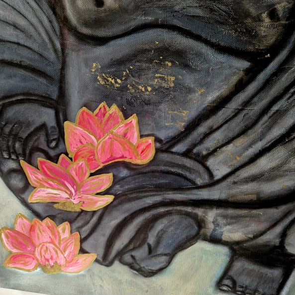 Foto 1 des Kunstwerks "Buddha under Cherry" von Art by Tina N. auf art24