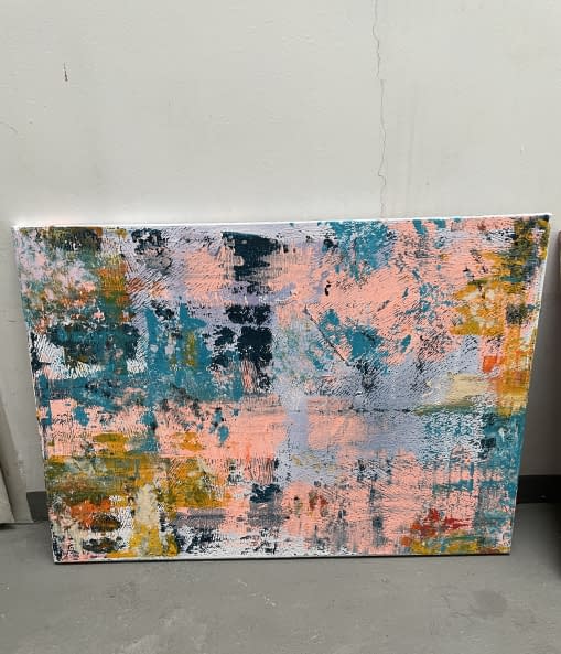 Image 1 of the artwork "Abstrakte Acryl Malerei "Breeze" 50x70x1,5cm Kunst Gemälde Modern Unikat signiert, handgemalt" by EliaOmen on art24