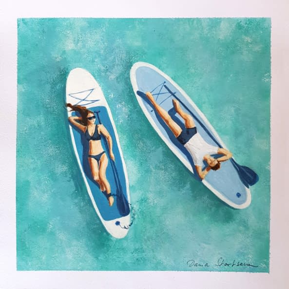 Foto 1 des Kunstwerks "Paddleboarders" von Daria Startseva auf art24