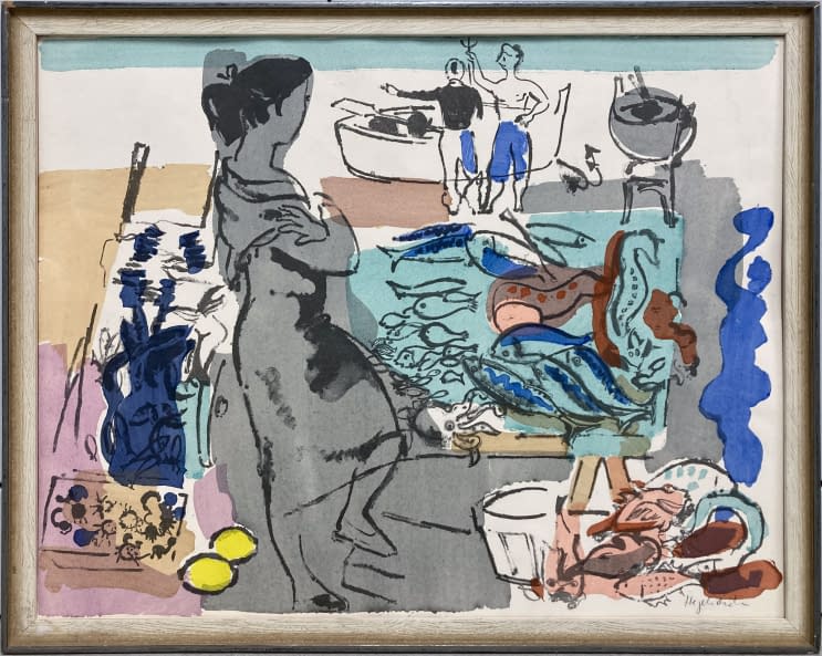 Image 1 of the artwork "Fischverkäuferin" by Artist Wanted on art24