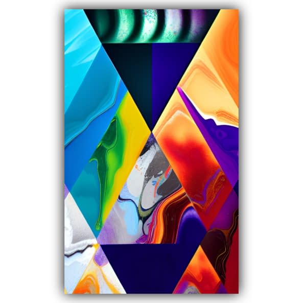 Foto 1 des Kunstwerks "multicoloured abstraction triangles" von Deichhorst-Fotografie auf art24